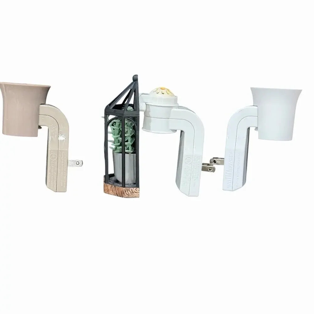 3 Wallflowers Bath Body Works Succulent Plant 1 White 1 Tan Wall Plug Diffusers